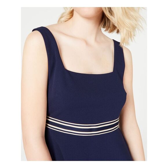 TEEZE ME Womens Sleeveless Square Neck Mini Party Fit + Flare Dress - Picture 3 of 4